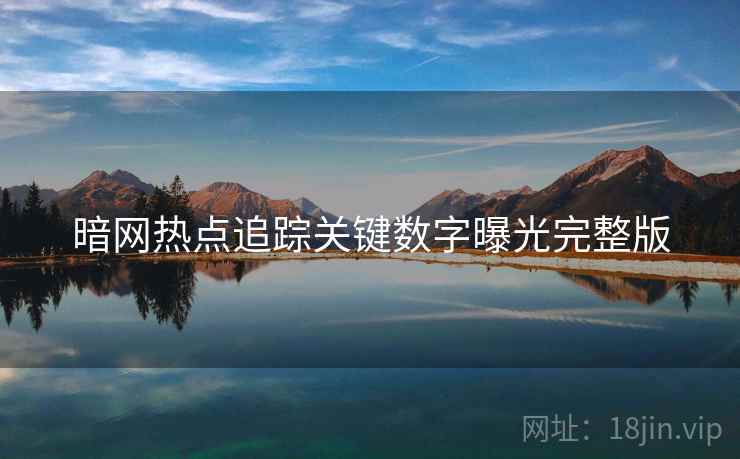 暗网热点追踪关键数字曝光完整版