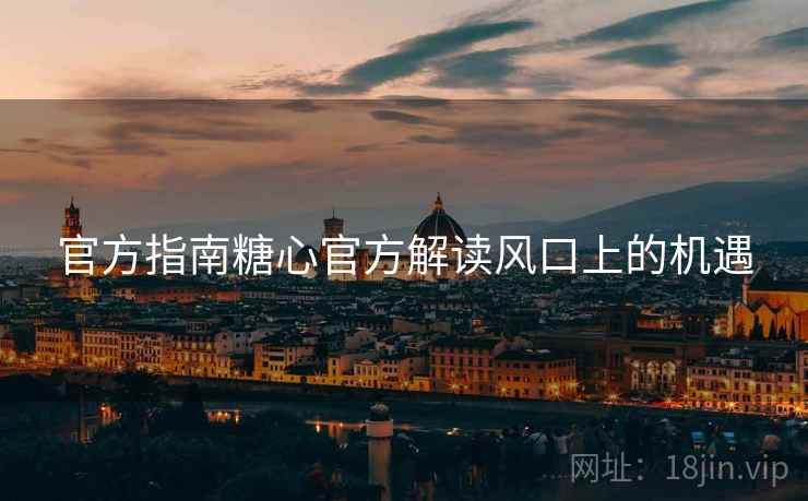 官方指南糖心官方解读风口上的机遇  第2张
