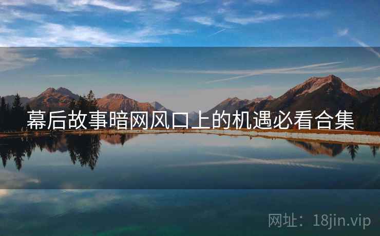 幕后故事暗网风口上的机遇必看合集