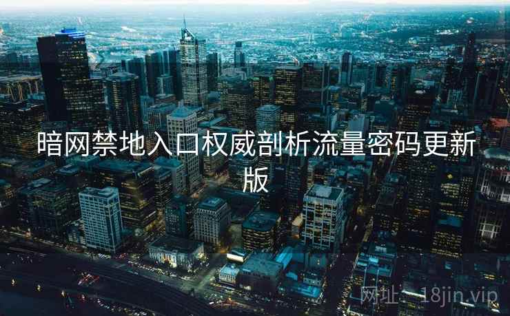暗网禁地入口权威剖析流量密码更新版