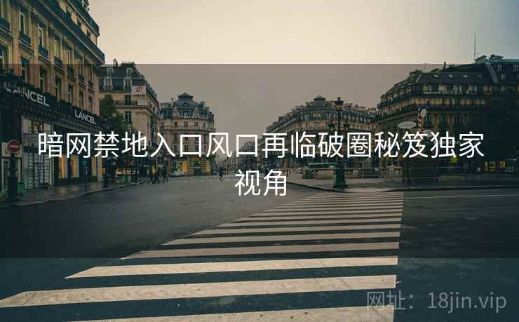 暗网禁地入口风口再临破圈秘笈独家视角