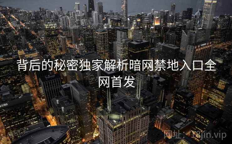 背后的秘密独家解析暗网禁地入口全网首发