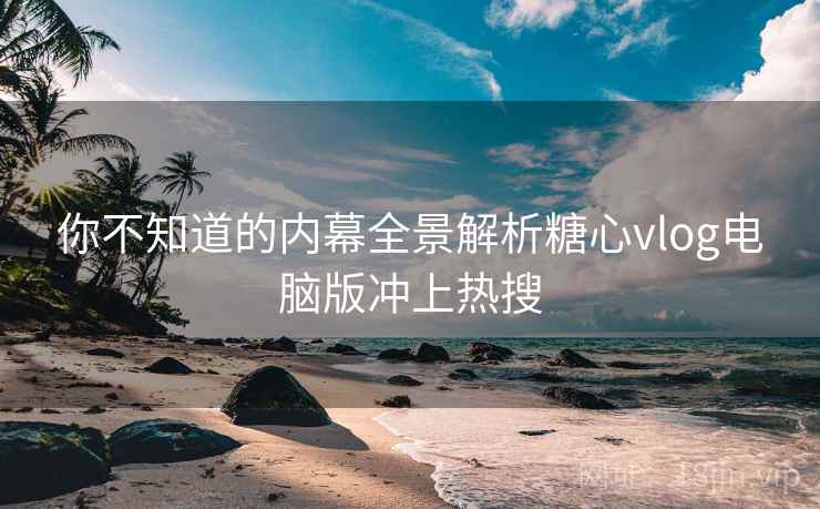 你不知道的内幕全景解析糖心vlog电脑版冲上热搜  第1张