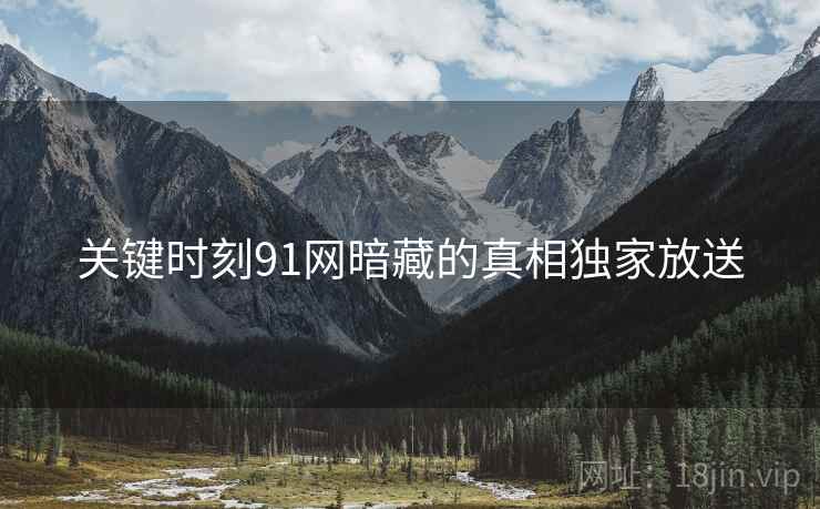 关键时刻91网暗藏的真相独家放送